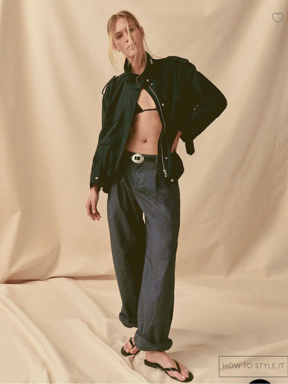 Madewell Navy Wide-Leg Pants - Picture 2 of 12